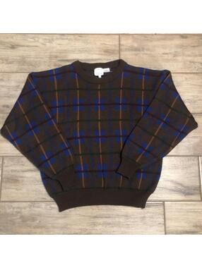 Vintage Together Men Chocolate Brown Grandpa Sweater Sz L. Oversized Sweater